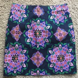 Jcrew patterned skirt